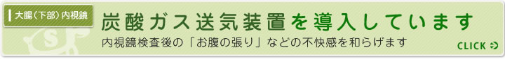 炭酸ガス送気装置を導入しています